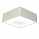 Ver imagem 1 de Plafon Quadrado Md-3051 Cupula em Tecido 15/45x45 Rustico Cinza