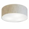 Plafon Cilindrico Md-3006 Cupula Tecido 60x15cm Rustico Bege - 1