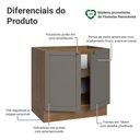 Ver imagem 3 de Balcão de Cozinha 80 cm 2 Portas (sem Tampo) Rustic/Cinza Vik Madesa