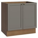 Ver imagem 1 de Balcão de Cozinha 80 cm 2 Portas (sem Tampo) Rustic/Cinza Vik Madesa