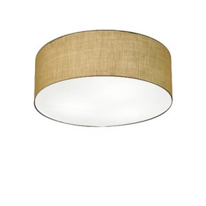 Plafon Cilindrico Md-3005 Cupula Tecido 40x12cm Palha