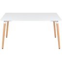 Ver imagem 3 de Kit - Mesa Retangular Eames 80 X 140 Cm + 4 Cadeiras Dsw Mesa Branco com Cadeiras Verde Escuro