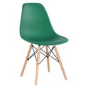 Ver imagem 5 de Kit - Mesa Retangular Eames 80 X 140 Cm + 4 Cadeiras Dsw Mesa Branco com Cadeiras Verde Escuro