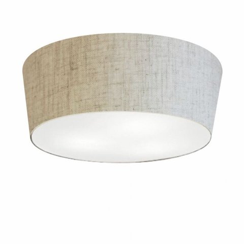 Plafon Sobrepor Cone Md-3004 Cupula Tecido 15/50x40cm Rustico Bege