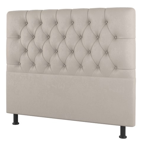 Cabeceira Cama Box Casal King Size Nice 195cm Suede Bege - Desk Design