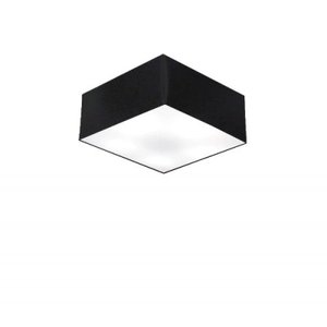 Plafon Quadrado Md-3000 Cupula Tecido 12/25x25cm Preto
