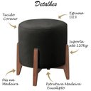 Ver imagem 4 de Puf Puff Para Sala Lhor Corano Preto RM