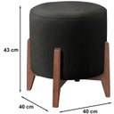 Ver imagem 3 de Puf Puff Para Sala Lhor Corano Preto RM
