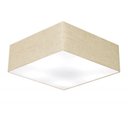 Ver imagem 1 de Plafon Quadrado Md-3002 Cupula Tecido 15/50x50cm Rustico Bege