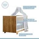 Ver imagem 2 de Quarto de Bebê com Berço Minicama com Colchão Cômoda e Guarda-Roupa 3 Portas Life Tigus Baby - Branc