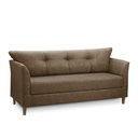 Ver imagem 2 de Sofá 3 Lugares Living para Sala Leblon 180cm Linho E03 - D'Rossi Cor Marrom Cacau