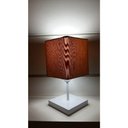 Ver imagem 1 de Abajur Quadrado de Mesa Md-2008 Base Branca Cúpula Tecido 15/13x13cm Palha