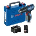 Ver imagem 1 de Parafusadeira/Furadeira Bosch com Impacto 12 V GSB 120-LI com Maleta + 1 Bateria Bivolt 06019G81E1-0