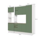 Ver imagem 4 de Cozinha Compacta Celeste Kappesberg 100% Mdf Branco/verde 240cm