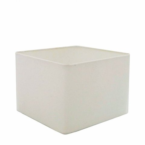 Cupula em Tecido Quadrada Abajur Luminária CP-25/35x35cm Branco