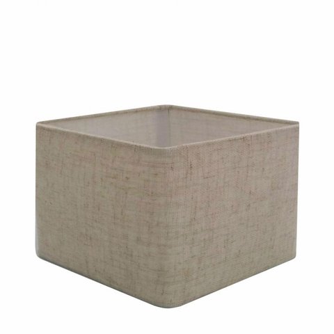 Cupula em Tecido Quadrada Abajur Luminária CP-25/35x35cm Rustico Bege
