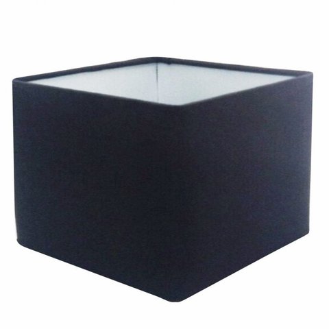 Cupula em Tecido Quadrada Abajur Luminária CP-4077 30/50x50cm Preto