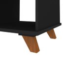 Ver imagem 5 de Escrivaninha Mesa em L Escritório com Gavetas e Nichos Gold Freijó/preto