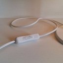 Ver imagem 3 de Abajur de Mesa Md-2010 Base Preta Cúpula Tecido Cilindrica 14x15cm Palha