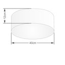 Ver imagem 2 de Plafon Cilindrico Md-3005 Cupula Tecido 40x12cm Rustico Bege