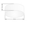 Plafon Cilindrico Md-3005 Cupula Tecido 40x12cm Rustico Bege - 2