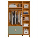 Ver imagem 3 de Guarda Roupa Ipê 3 Portas e 2 Gavetas Cinamomo/sálvia - Móveis Albatroz