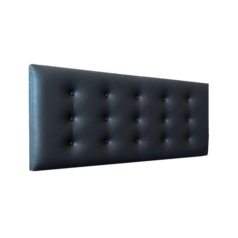 Cabeceira Botões Almofadada para Cama Luxo Clean Corino Rbl:solteiro Painel/preto