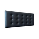Ver imagem 1 de Cabeceira Botões Almofadada para Cama Luxo Clean Corino Rbl:solteiro Painel/preto