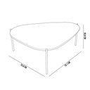 Ver imagem 5 de Mesa de Centro para Sala de Estar Pés Metálicos Baixa Adek A03 Hanover Dourado - Lyam Decor