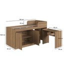 Ver imagem 6 de Cama Multifuncional Solteiro com Escrivaninha 2 Portas 1 Gaveta 190cm Mel - Art In Móveis