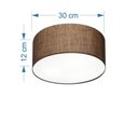 Ver imagem 2 de Plafon Cilindrico Md-3010 Cupula Tecido 30x12cm Cafe