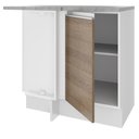 Ver imagem 4 de Balcão de Canto Glamy 1 Porta Branco e Rustic Madesa