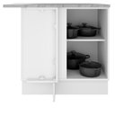Ver imagem 5 de Balcão de Canto Glamy 1 Porta Branco e Rustic Madesa