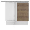Ver imagem 1 de Balcão de Canto Glamy 1 Porta Branco e Rustic Madesa