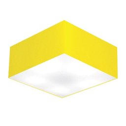 Plafon Quadrado Md-3012 Cupula Tecido 21/50x50cm Amarelo - 1