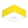 Plafon Quadrado Md-3012 Cupula Tecido 21/50x50cm Amarelo - 1