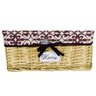 Cesta com Tecido Retangular 32 X 22 X 13CM Vinho Mundiart DC0007M - 1