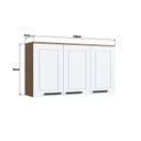 Ver imagem 3 de Armário para Cozinha 3 Portas Provençal Marrom/Jequitibá/Branco