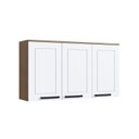 Ver imagem 2 de Armário para Cozinha 3 Portas Provençal Marrom/Jequitibá/Branco