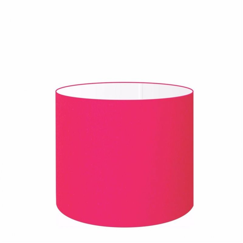 Cupula em Tecido Cilindrica Abajur Luminária CP-4113 30x25cm Rosa Pink - 1