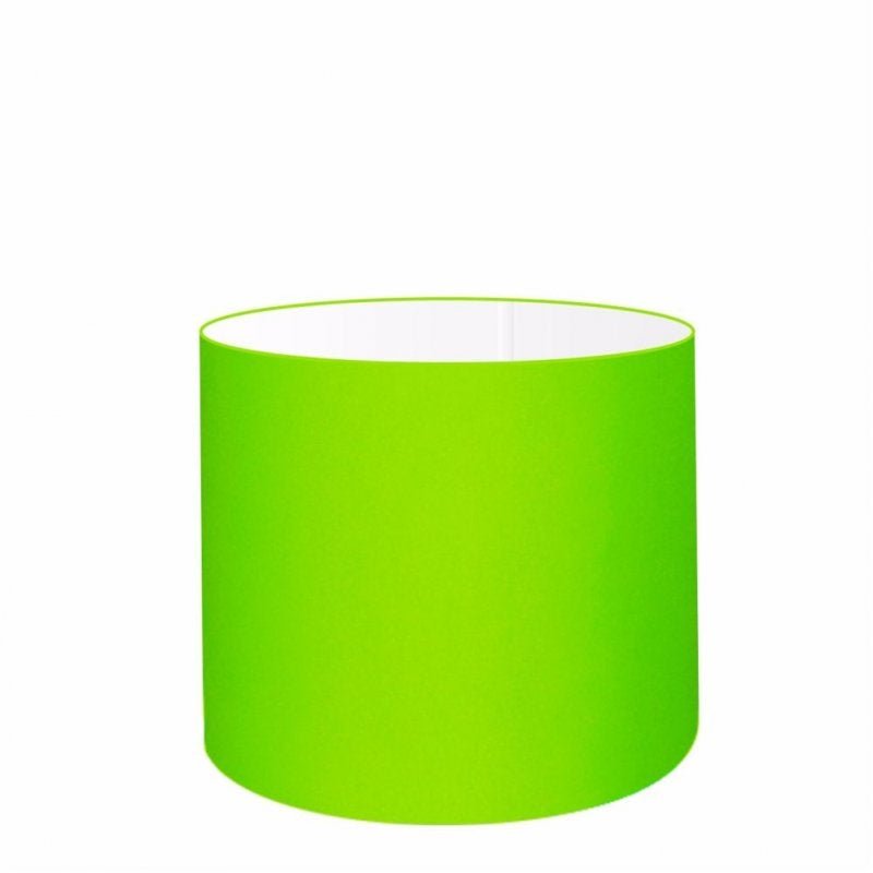 Cupula em Tecido Cilindrica Abajur Luminária CP-4113 30x25cm Verde Limao - 1