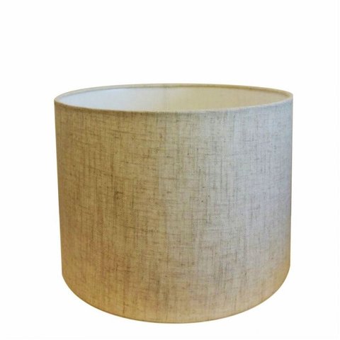 Cupula em Tecido Cilindrica Abajur Luminária CP-4146 40x30cm Rustico Bege