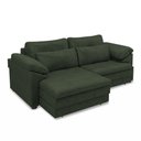 Ver imagem 5 de Sofá Retrátil Manual Sala de Estar Nolan Bipartido 250cm Conforto Premium em Couro Verde Manchado G5