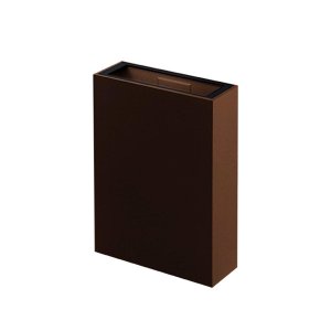 Arandela Led Taschibra Quadre Slim Ip65 Marrom Bivolt 3000k