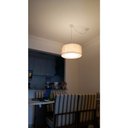 Ver imagem 3 de Lustre Cilindrico com Desvio de Centro MD-4151 Cupula Tecido 50X25 Palha
