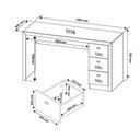 Ver imagem 2 de Mesa de Computador Me4102 com 3 Gavetas Branco Tecno Mobili