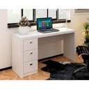 Ver imagem 1 de Mesa de Computador Me4102 com 3 Gavetas Branco Tecno Mobili