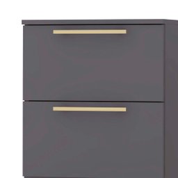 Mesa de Cabeceira 2 Gavetas 50cm Kit 2 Dubai Alasca - Vila Rica - 6