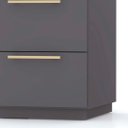 Ver imagem 7 de Mesa de Cabeceira 2 Gavetas 50cm Kit 2 Dubai Alasca - Vila Rica