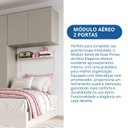 Ver imagem 6 de Guarda-Roupa Módulo Aéreo 2 Portas Elegance Cinza/Níquel